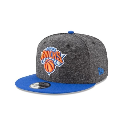 Grey New York Knicks Hat - New Era NBA Tweed Turn 9FIFTY Snapback Caps USA0415389